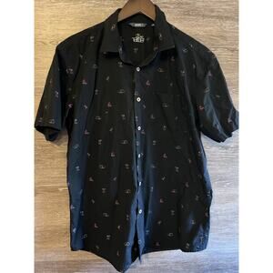 Bohio Shirt Men Black Size Medium Resort Vacation Boat Cuba